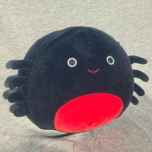 Bella The Spider Squishmallow 12" Big Halloween Toy Black Red Plush Soft Pillow